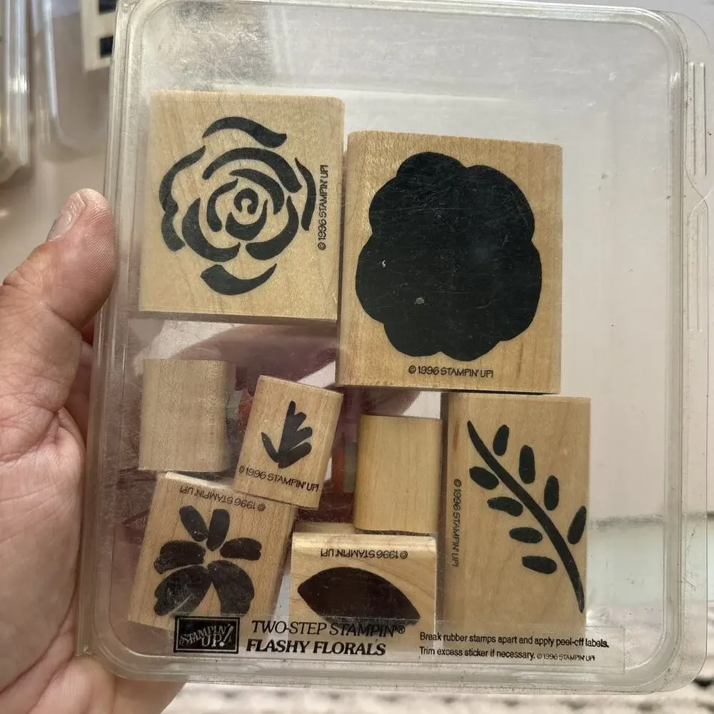 Stampin’ Up! HUGE Collection Vintage 80s 90s Wood Rubber Stamps Many Sets Styles